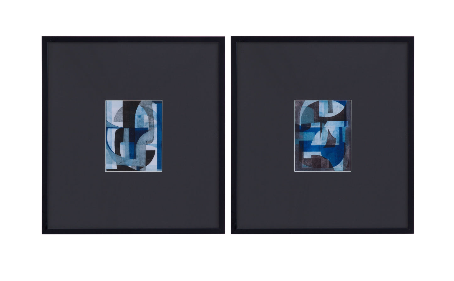 Leo - Framed Print (Set of 2) - Black / Blue