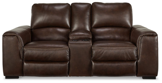 Alessandro - PWR REC Loveseat/Con/Adj HDRST - Walnut