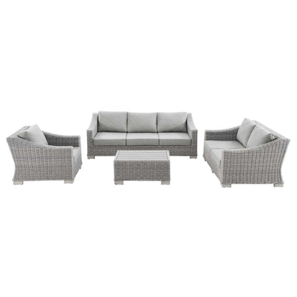 Conway 4-Piece Outdoor Patio Wicker Rattan Furniture Set