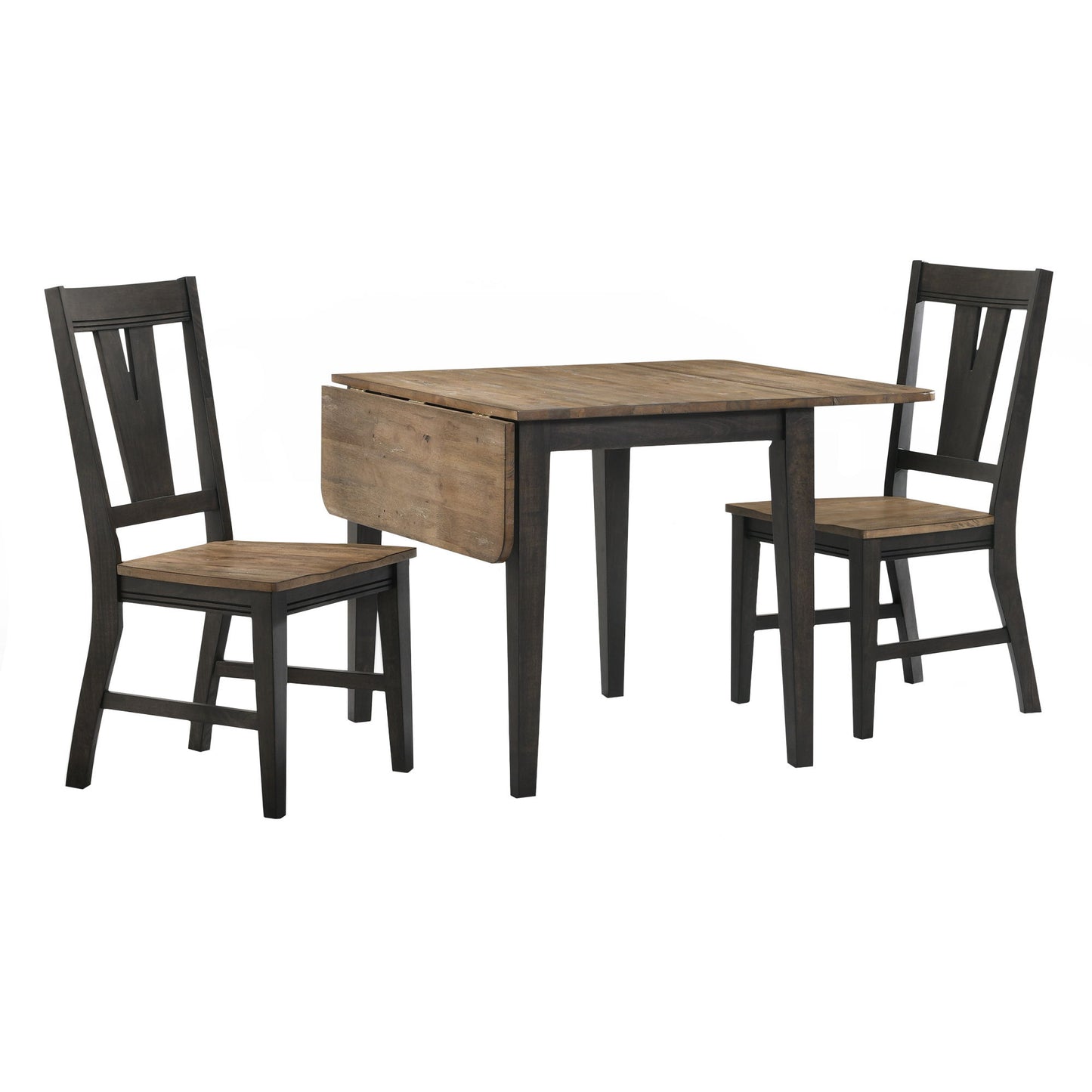 Harper - Drop Leaf Table - Brushed Brown / Pecan