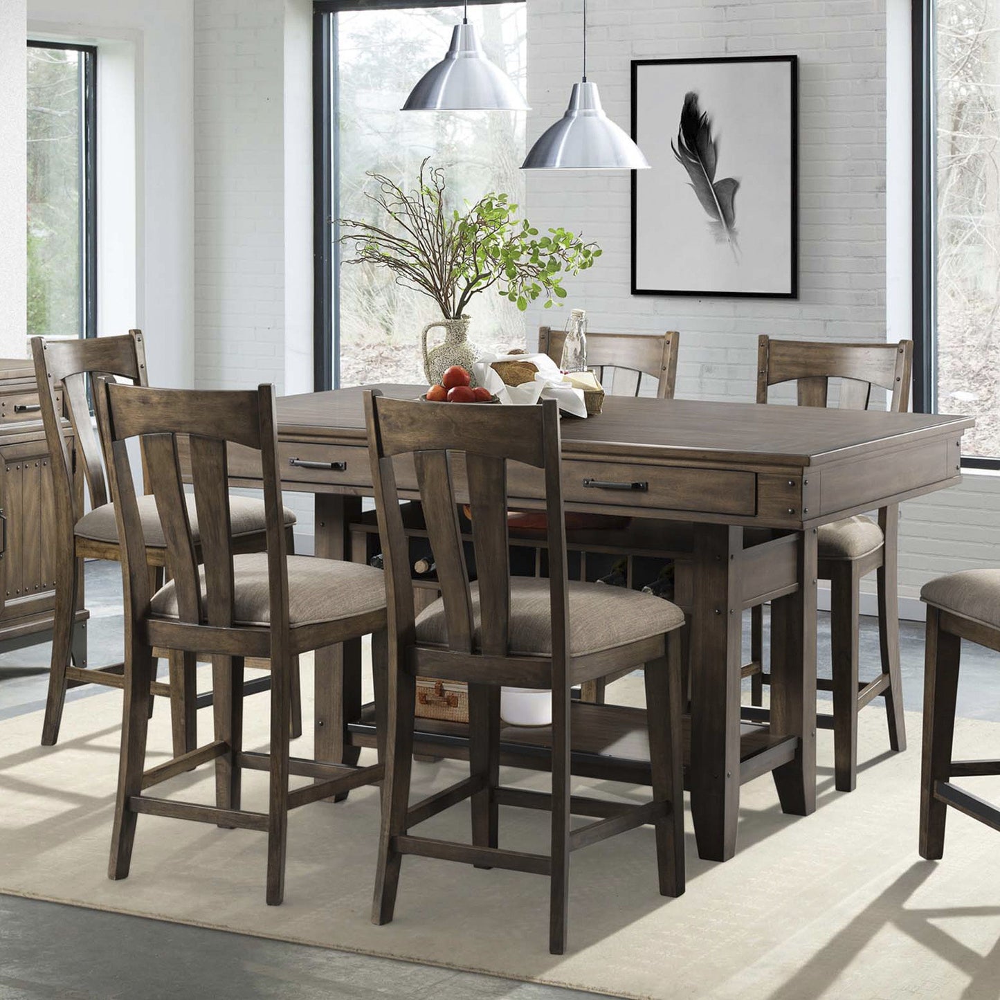 Whiskey River - Slat Stool - Dark Brown