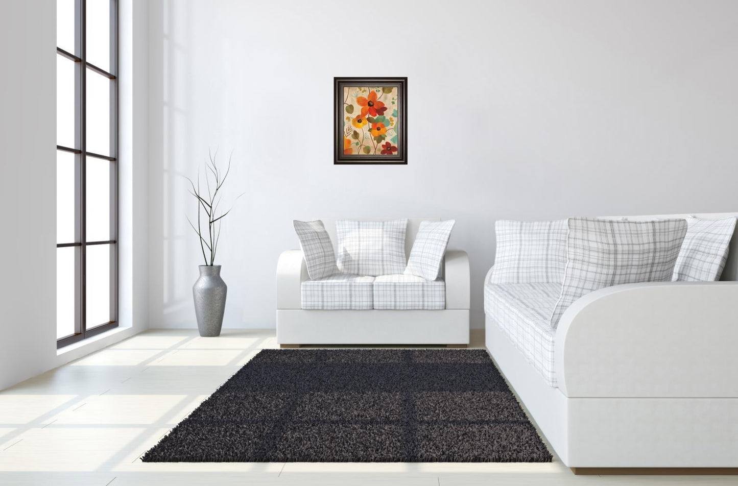 Vibrant Embroidery III By Silvia Vassileva - Framed Print Wall Art - Orange