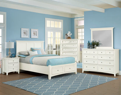 Bonanza - Queen Mansion Bed With Storage Footboard - White