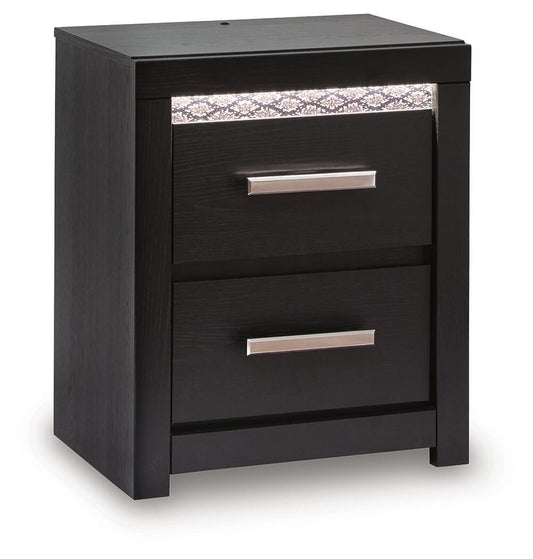 Shoralli - Two Drawer Night Stand - Black