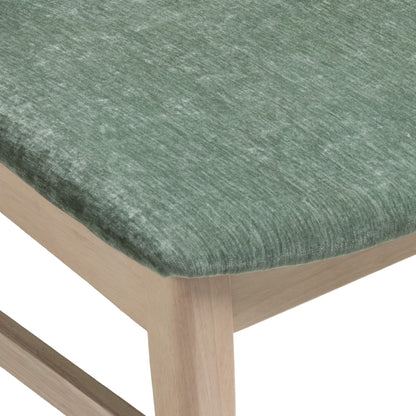 West End - Curved Panel Chair With Sage Green Seat