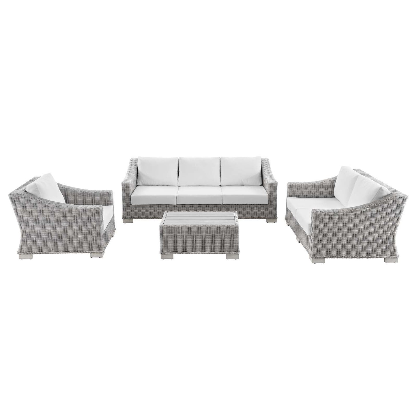 Conway 4-Piece Outdoor Patio Wicker Rattan Furniture Set