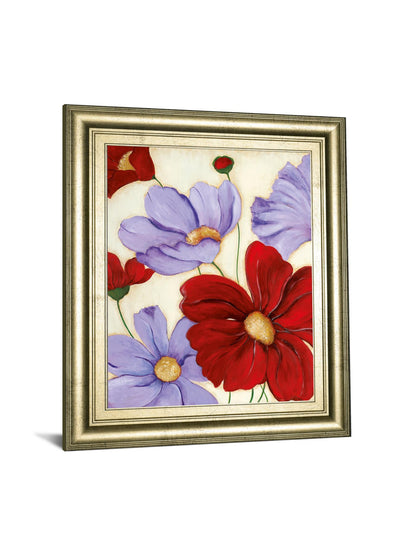 Lavender And Red Il By Tava Studios - Framed Print Wall Art - Red