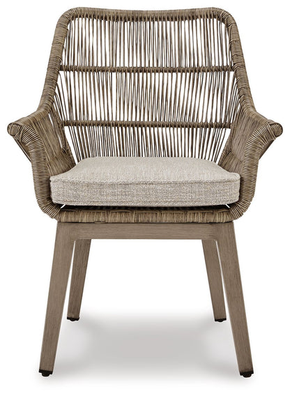 Beach Front - Arm Chair With Cushion (Set of 2) - Beige