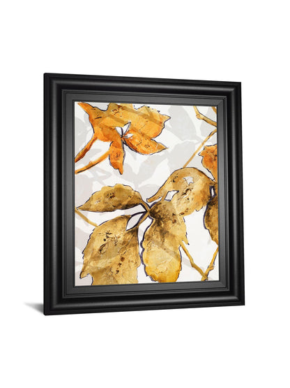 Gold Shadows Il By Patricia Pinto - Framed Print Wall Art - Dark Brown