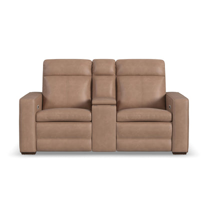 Dutch - Power Reclining Loveseat With Console, Power Headrest & Lumbar
