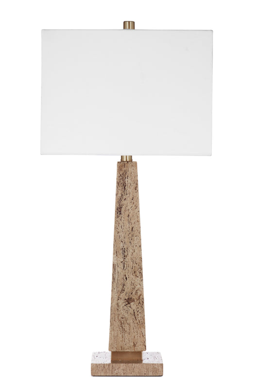 Zari - Table Lamp - Brown / White