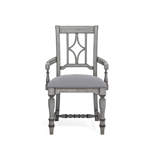Plymouth - Upholstered Arm Dining Chair (Set of 2) - Gray