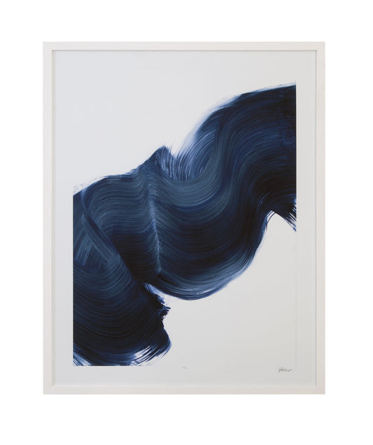 Passing Waves - III Framed Print - Blue