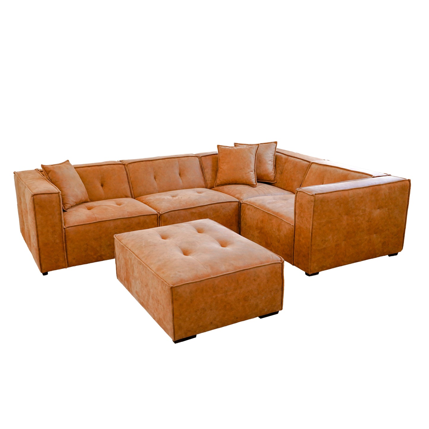 American Homestead Furniture Logan Micro-Suede Modular Sectional