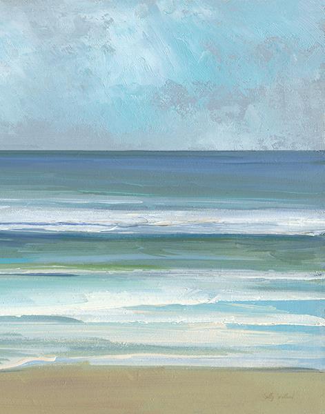 Gentle Waves II By Sally Swatland - Blue