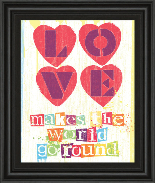 Must Be Love I By Tom Frazier - Framed Print Wall Art - Red