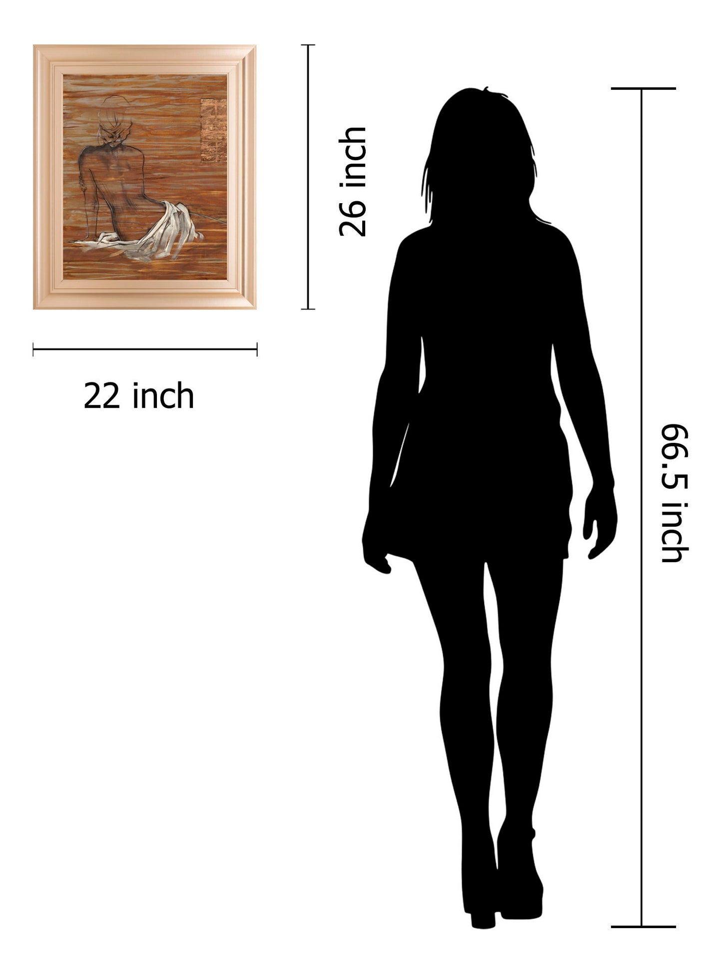 Maya By Saro - Framed Print Wall Art - Light Brown
