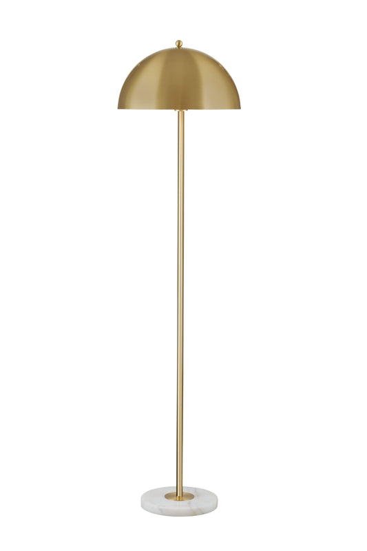 Loraine - Floor Lamp - White / Brass