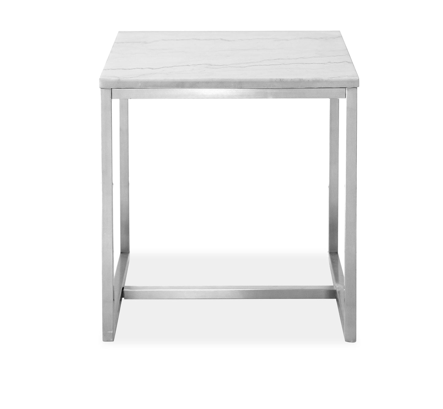 Esme - Rectangular End Table - White