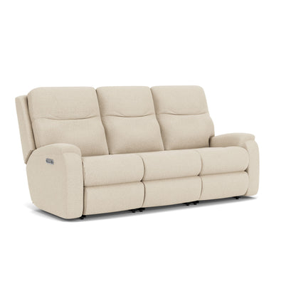 Penn - Transitional Fabric Power Reclining Sofa With Power Headrests & Lumbar