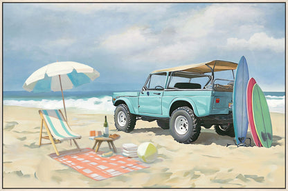 Seaside Retreat - 32" x 48" Framed Wall Art - Blue