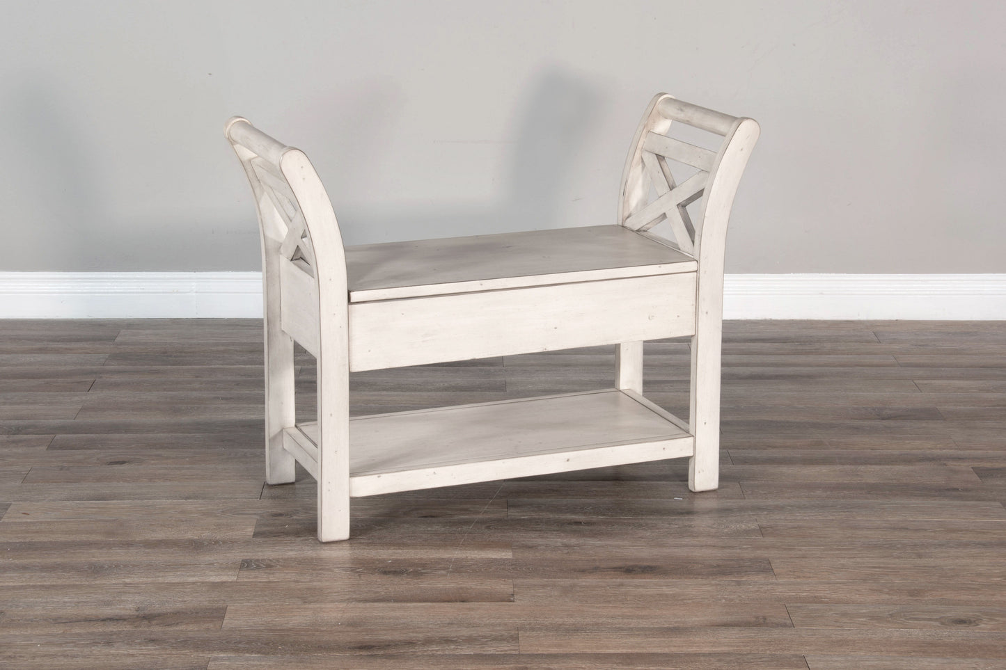 Bayside - Accent Bench With Storage - White