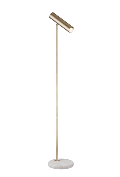 Thames - Floor Lamp - Brass / White