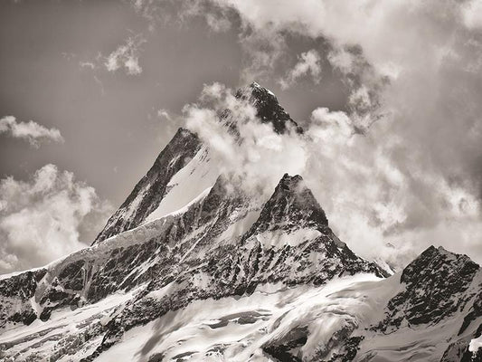 The Schreckhorn In The Bernese Alps By Martin Podt Photography (Framed Small) - Gray