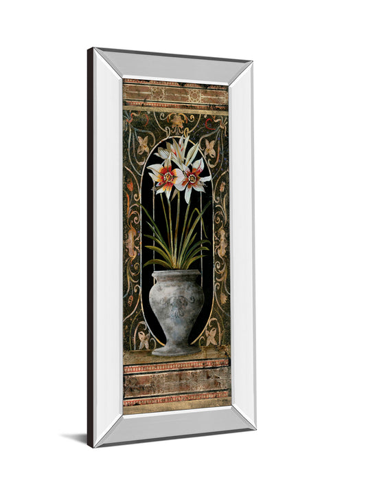 Blanco Botanical Il By Douglas - Mirror Framed Print Wall Art - Beige