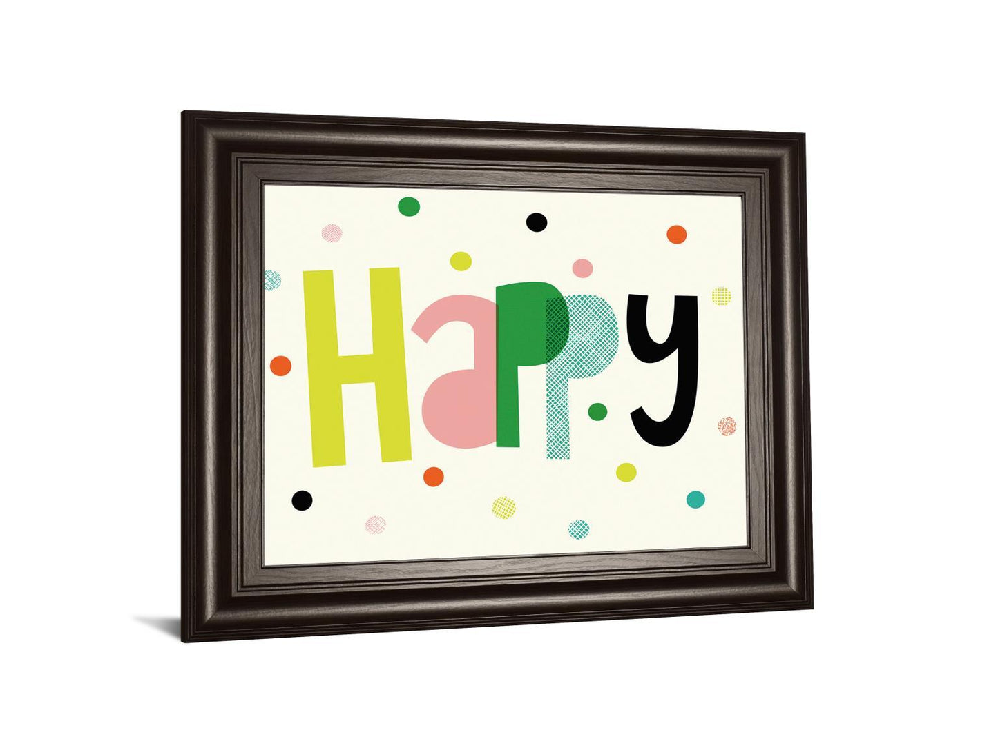 Happy By Sophie Ledesma - Framed Print Wall Art - White