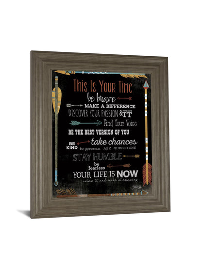 This Is Your Time By Marla Rae - Framed Print Wall Art - Black