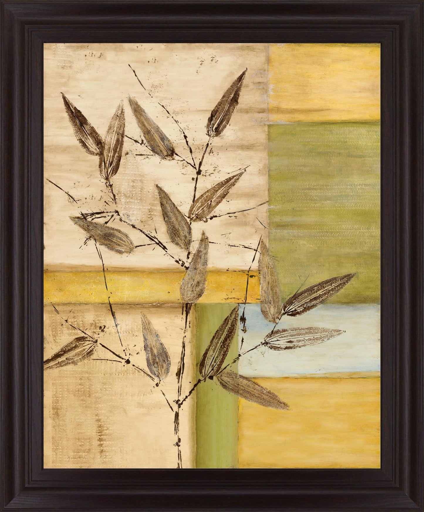 Branch Echo - 28" x 34" Framed Wall Art - Beige