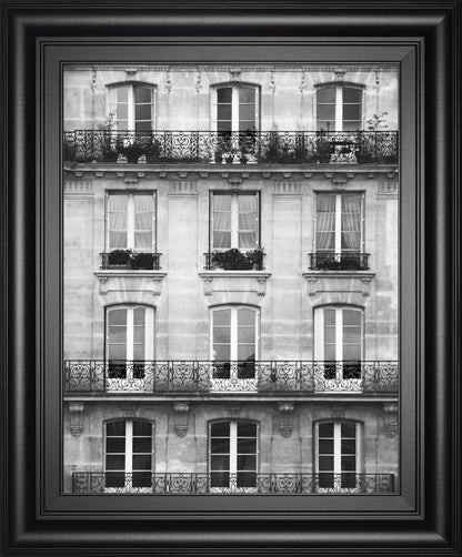 Across The Street Il By Laura Marshall - Framed Print Wall Art - White