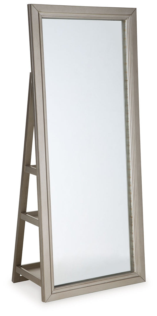 Evesen - Champagne - Floor Standing Mirror/Storage