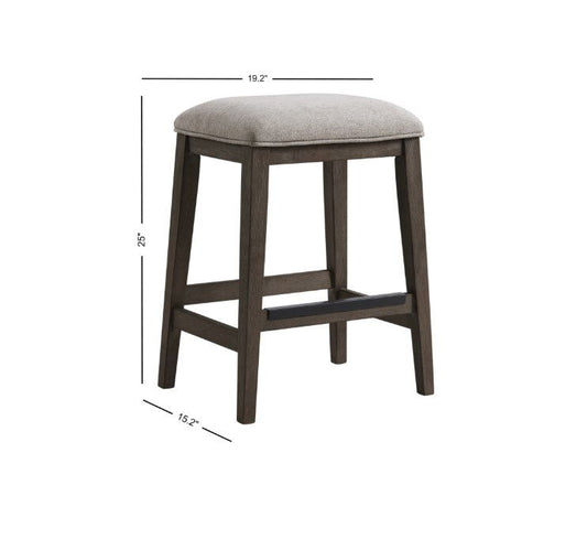 Hearst - Backless Stool - Reclaimed Chevron