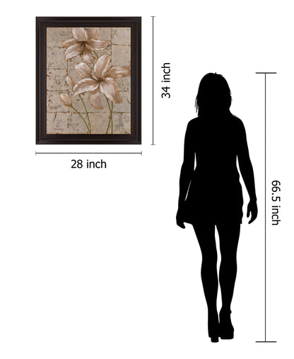 Blush Petals - 28" x 34" Framed Wall Art - Beige
