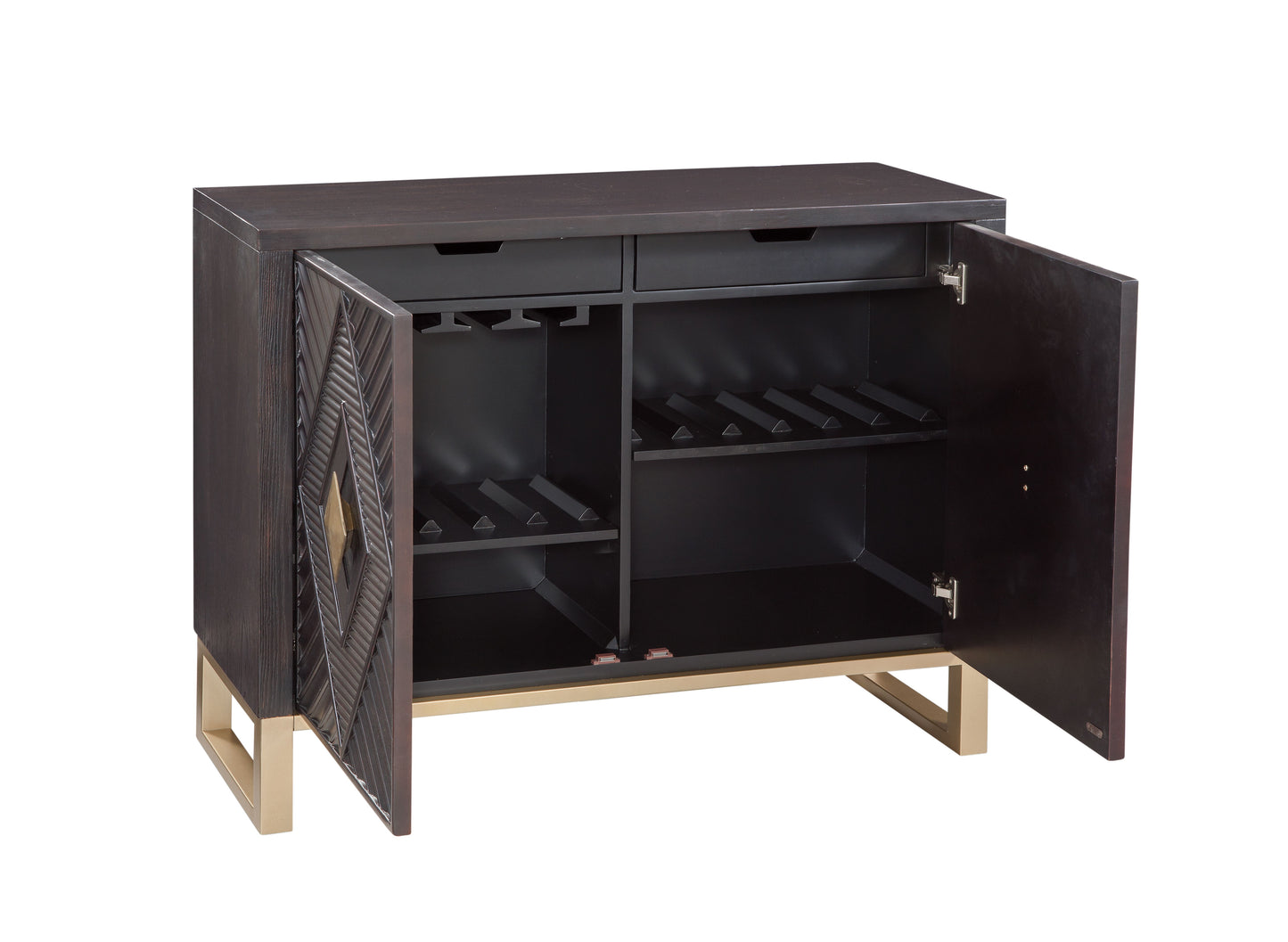 Allamar - Hospitality Cabinet - Boho Black / Gold