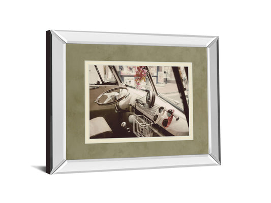 Cool Cats By Gail Peck - Mirror Framed Print Wall Art - Light Brown