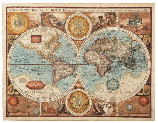 World Map - Light Brown