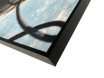 Fence Line Court Canvas In Frame - Black / Blue