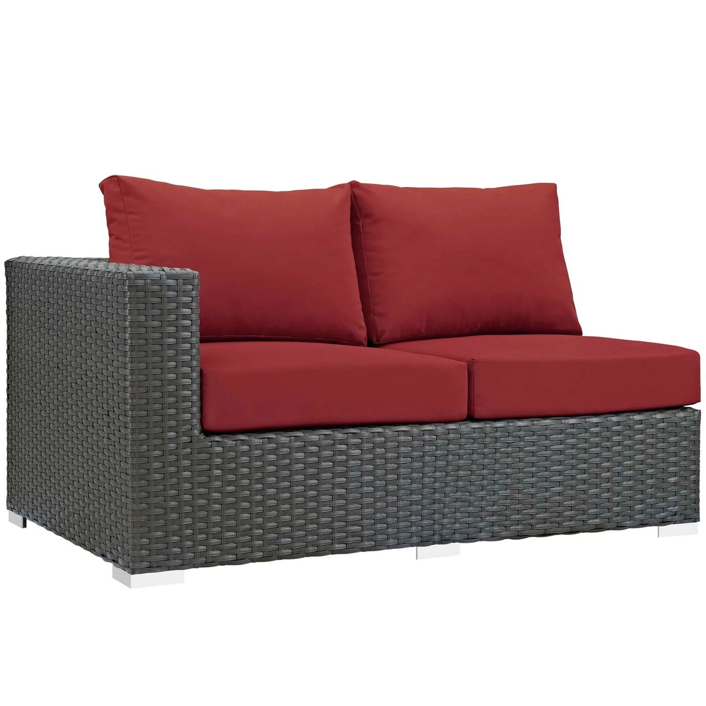 Sojourn 11 Piece Outdoor Patio Red Sunbrella® Sectional Set