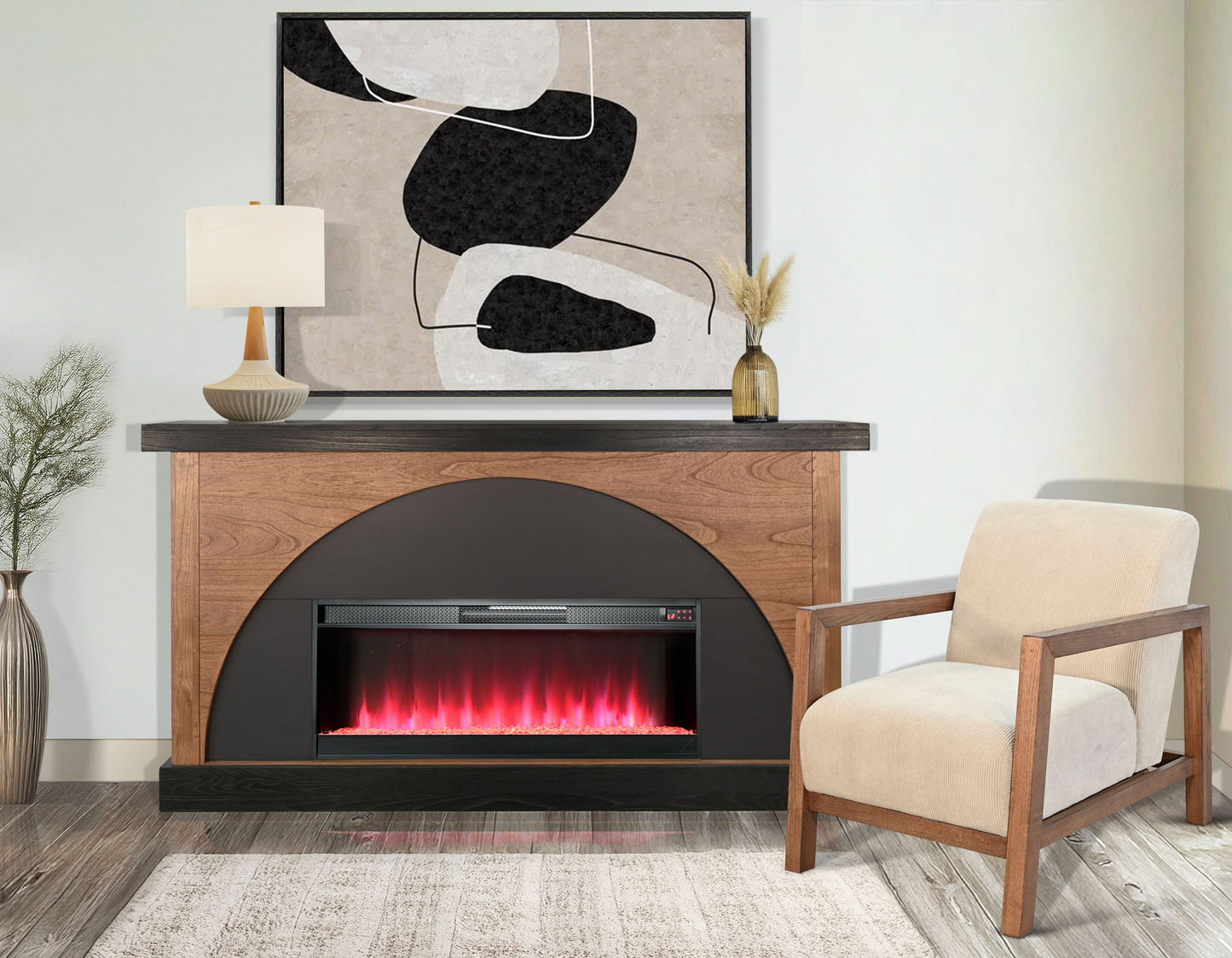 Gabriella - Mantle, 42" Insert required - Dark Brown