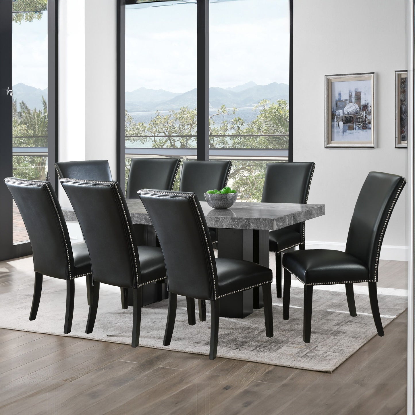 Camila - Rectangular Dining Set - Gray Top