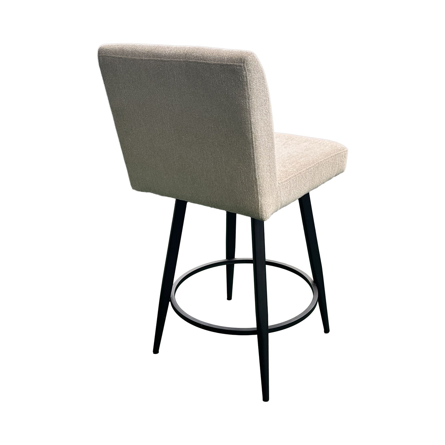 Metal Base Barstools - Barstool With Parsons Seat - Champagne