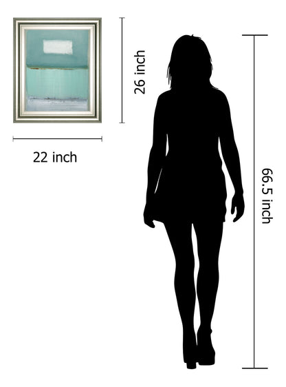 Azure 1 By Caroline - Framed Print Wall Art - Light Blue