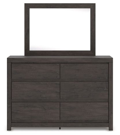 Fraluna - Dresser And Mirror - Charcoal