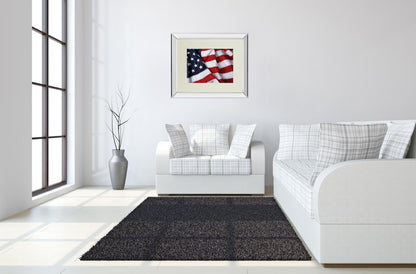 American Flag By Kikk Brilliantly - Mirror Framed Wall Art - Red