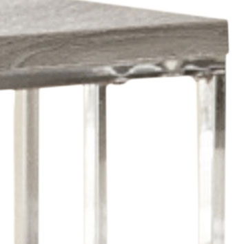 Lucia - Chairside End Table - Gray Top