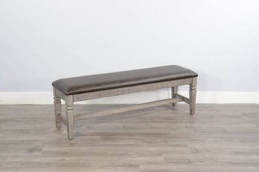 Homestead Hills - Cushioned Bench - Tobacco Leaf / Alpine Gray