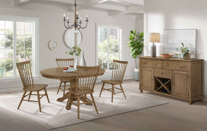 Colonial Oak - Spindle Chair - Weathered Chestnut
